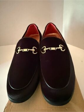 Cosidram Men's Microfiber Slip-On Loafers with Gold Horsebit - Black NEW Size 9